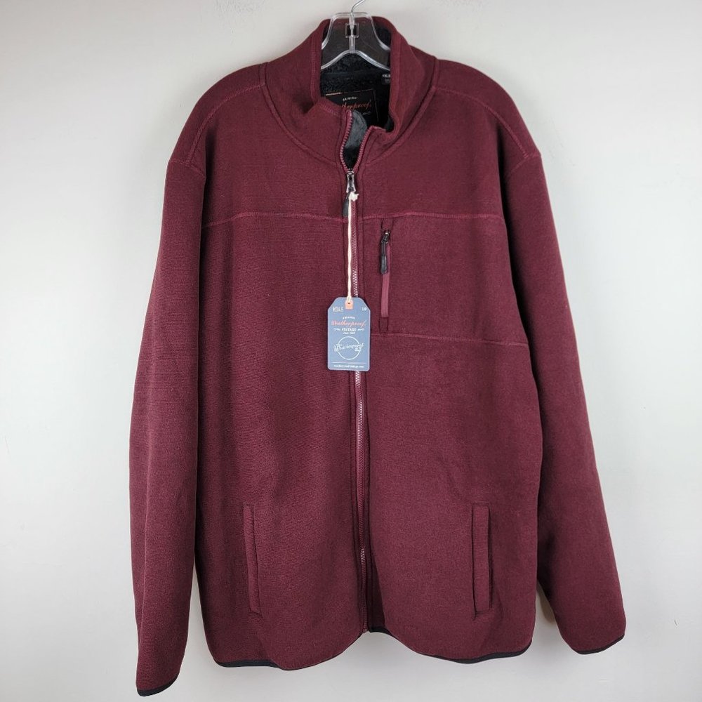 Weatherproof Vintage Full Zip Front Pockets Fleece Lined Long Sleeves Jacket XXL